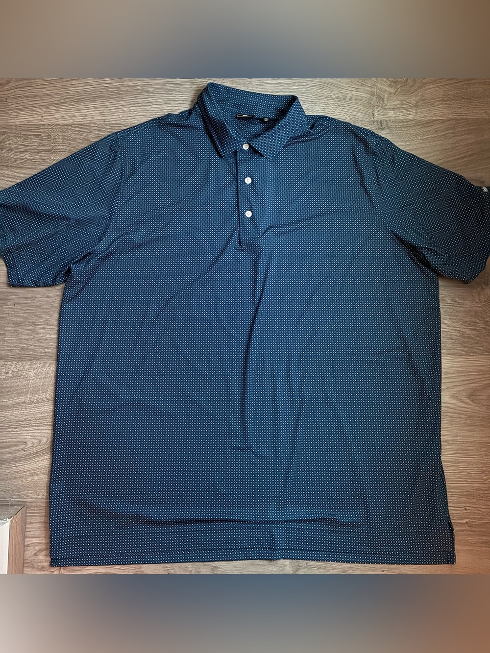 FootJoy Performance Golf Polo Mens 3XL Blue Check Stretch Short Sleeve Big Tall